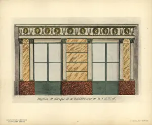 Lefuel: Shopfront of Boieldieu's music store, Paris, circa 1800