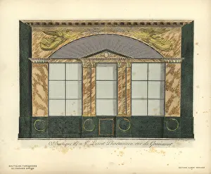 Lefuel: Shopfront to Lescot's pharmacy, Paris, 1800