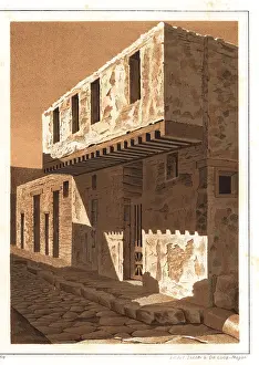 Overhanging: Shopfront with an overhanging balcony, Pompeii