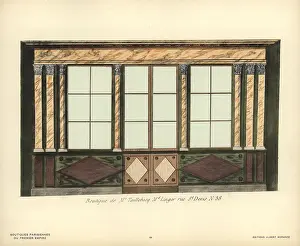 Lefuel: Shopfront of Taillebosq's fabric store, Paris, circa 1800