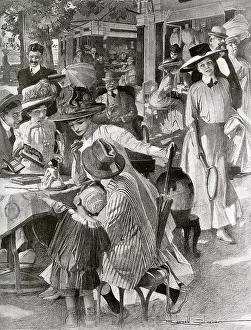 Edwardians: Shopping in the open air at Baden Baden