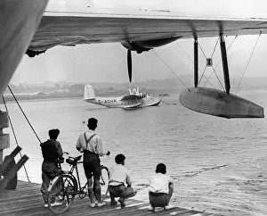 Anchored: Short Mayo Composite flying boat, 1937