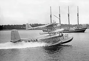 Smaller: Short Mayo Composite at takeoff, 1938