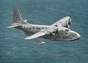 Short S45 Solent of BOAC over water
