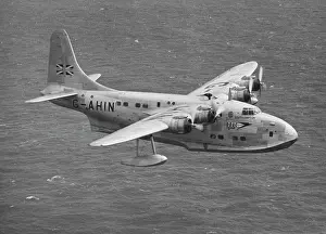 Short S45 Solent of BOAC over water