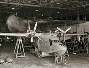 Sealand: Short SA6 Sealand in the hangar