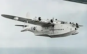 Short Sunderland flying boat in flight