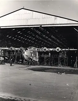 Short Sunderland III during conversion to civil use