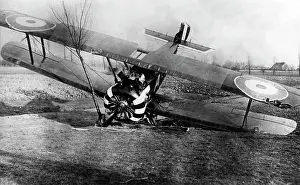 Westfront: Shot down British airplane, 1918