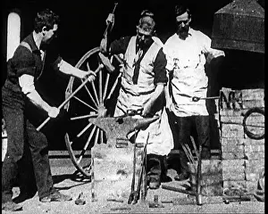 Shot From Edison's The Forge. Men Are Working A Forge