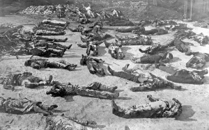 Corpses: Shot hostages in Mitau, 1919