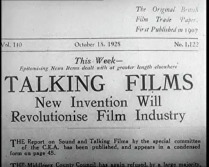 Revolutionise: A Shot of a Kinematograph Weekly. Headline