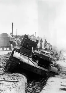 Improve: Shot down Soviet tank on the Eastern Front, 1941