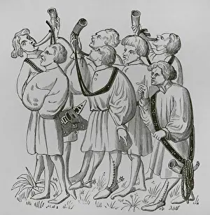 Lacroix: How to shout and blow horns. Facsimile of an engraving