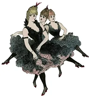 Cancan: Showgirls dancing the can can 1889