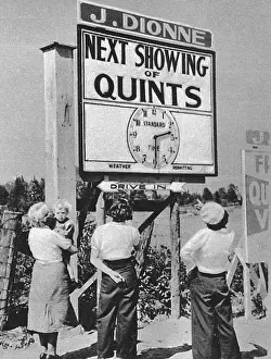 Callander: The next showing of the Dionne quintuplets to visitors, 1936