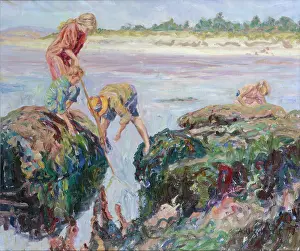 Urquhart: The Shrimpers ' four children on rocks