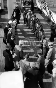 Durch: Shuffleboard on board the KdF ship St. Louis, 1936