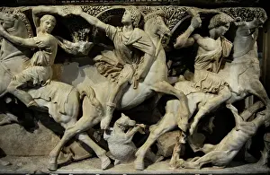Bas Relief: Sidamara Sarcophagus. 2nd-3rd century AD