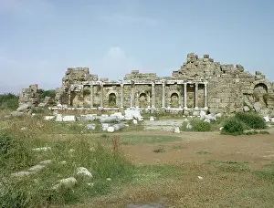 Agora: Side. State Agora. Ruins of the Library. Anatolian Peninsula