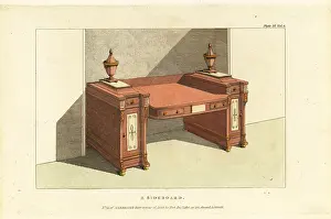 Regency Era: Sideboard with cellaret drawers and cupboards