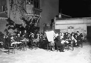 Montmartre: Sidewalk cafe in Paris, 1913