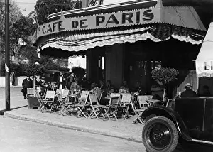 Tangier: Sidewalk cafe in Tangier, 1934