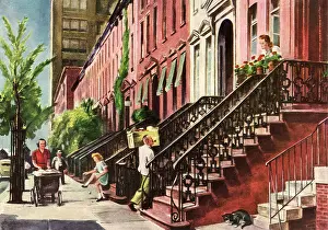 Wetterau: Sidewalk in City