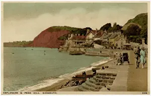 Sidmouth: Sidmouth, Devon - Esplanade and Peak Hill