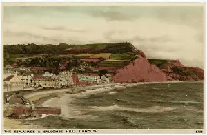 Sidmouth: Sidmouth, Devon - The Esplande and Salcombe Hill
