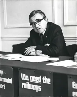 Affiliated: Sidney Weighell, railway union leader, at press conference