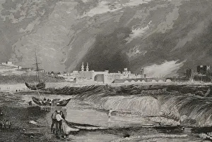 Aubert: Sidon. Engraving by Aubert