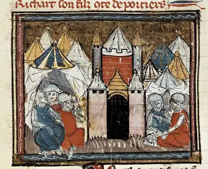 Chroniques: Siege of Chateau-Gaillard in 1204, where Philip