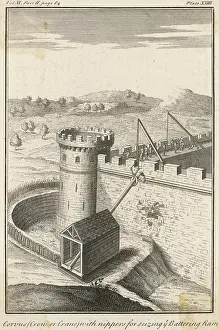 Battering: Siege weapons, a battering ram and a crow
