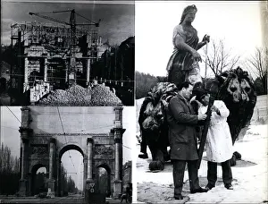Quadriga: Siegestor, Munich, preparation for Olympic City