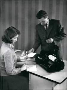 Transmit: Siemens facsimile machine, exhibition in Hanover, Germany