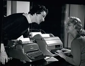 Beautifully: Siemens Teleprinter 100 alongside Adler typewriter