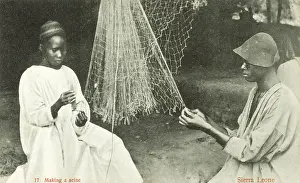 Sierra Leone - Making a Seine net