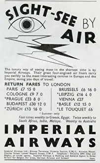 Leipzig: Sight-See by Air, Imperial Airways advert