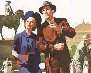 Companionably: Sightseeing Couple