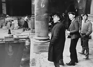 Sightseers at the Roman Baths, Bath