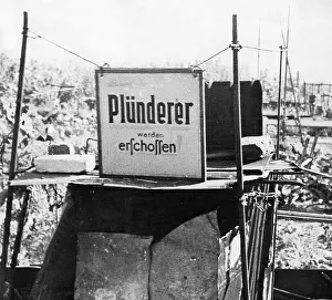 Threatens: Sign in a German city Plunderers will be shot from the Sec