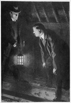 Footprints: The Sign of Four - Holmes and Watson examine footprints