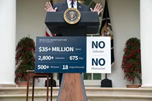 Protestation: Sign on the podium attacking the report of