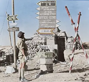 Checkpoint: Sign posts printed in German and Italian at