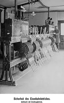 Wires: Signal box in Germany, 1905