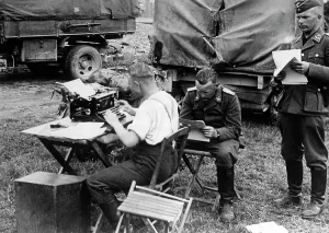 Typewriter: Signal detachment of the Wehrmacht on the Eastern Front