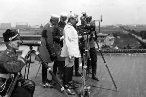 Telegraphy: Signal soldiers during an exercise, around 1900