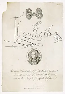 Devereux: Signature of Queen Elizabeth I