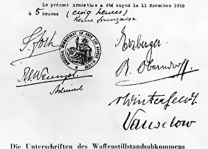 Matthias: Signed Armistice Agreement from Compiegne, 1918